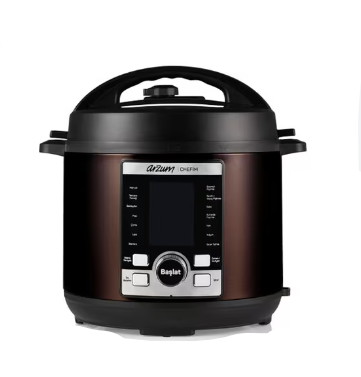 ARZUM Electric Pressure Cooker 6 Liter 1000 Watt - Black AR2069