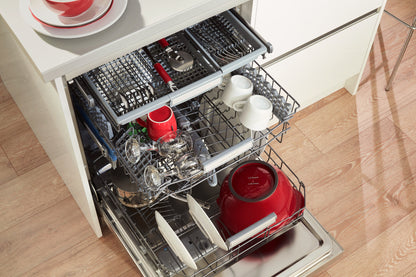 SHARP Freestanding Dishwasher 14 Place Settings 8 Programs 3 Baskets 3 Spray Arms A++ Stainless Steel – QW-MA814E-SS3