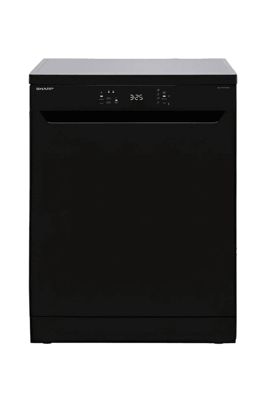 SHARP Freestanding Dishwasher 14 Place Settings 8 Programs 3 Baskets 3 Spray Arms A++ Black – QW-MA814E-BK3