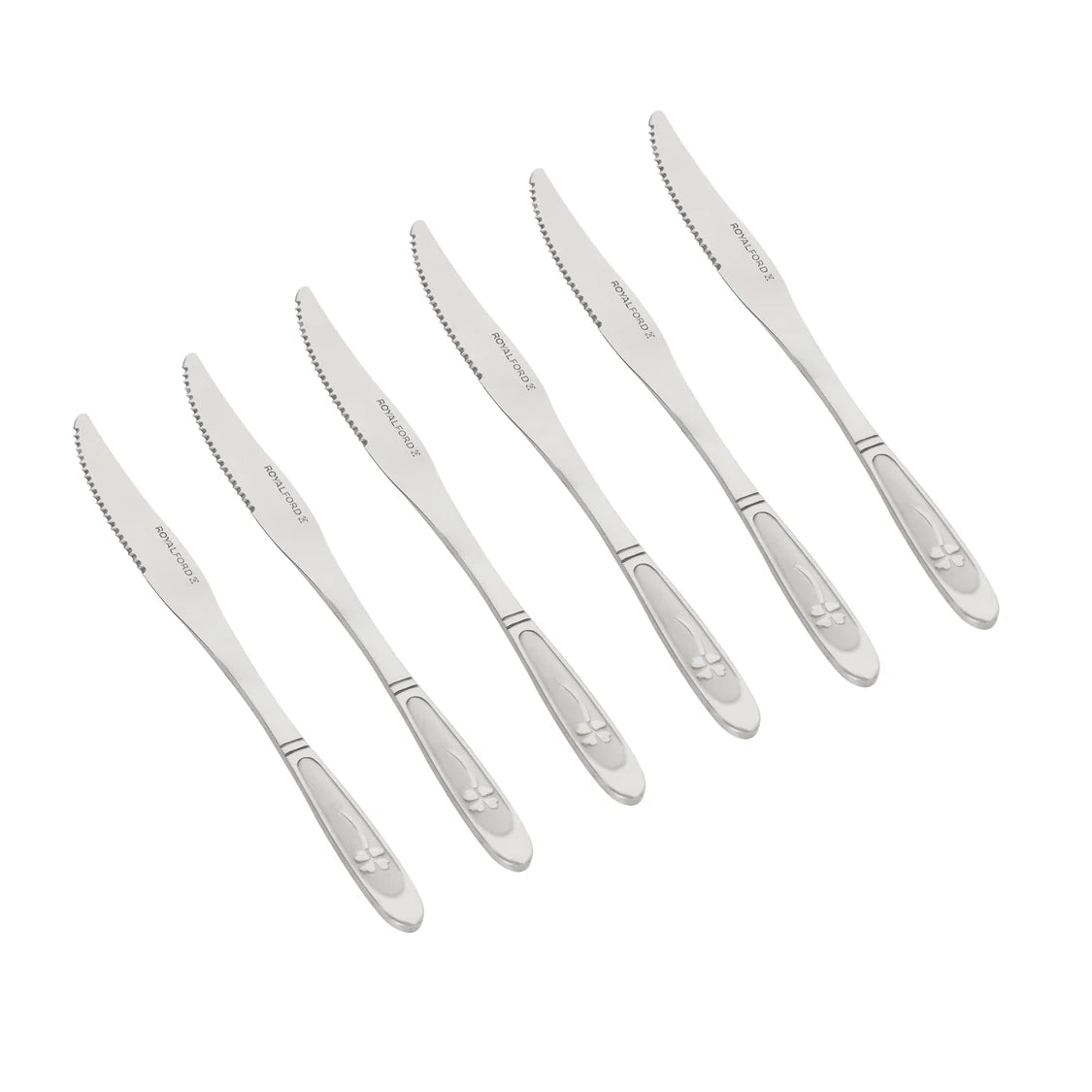 Royalford Stainless Steel Cutlery Set 25 PCS with stand |durable, rust resistant construction with a polished finish, ergonomic design and organized storage
