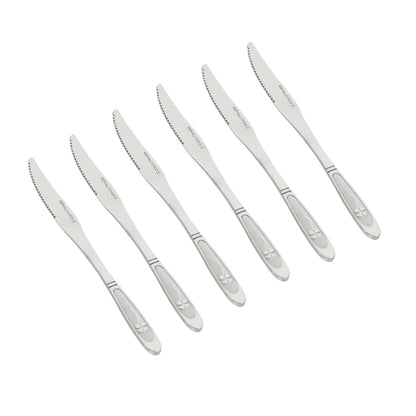 Royalford Stainless Steel Cutlery Set 25 PCS with stand |durable, rust resistant construction with a polished finish, ergonomic design and organized storage