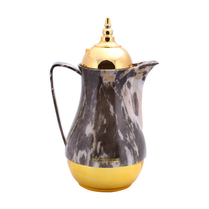 Royalford Double-Wall Marble Tea & Coffee Set – Multicolor, Leak-Proof, 1 L × 2