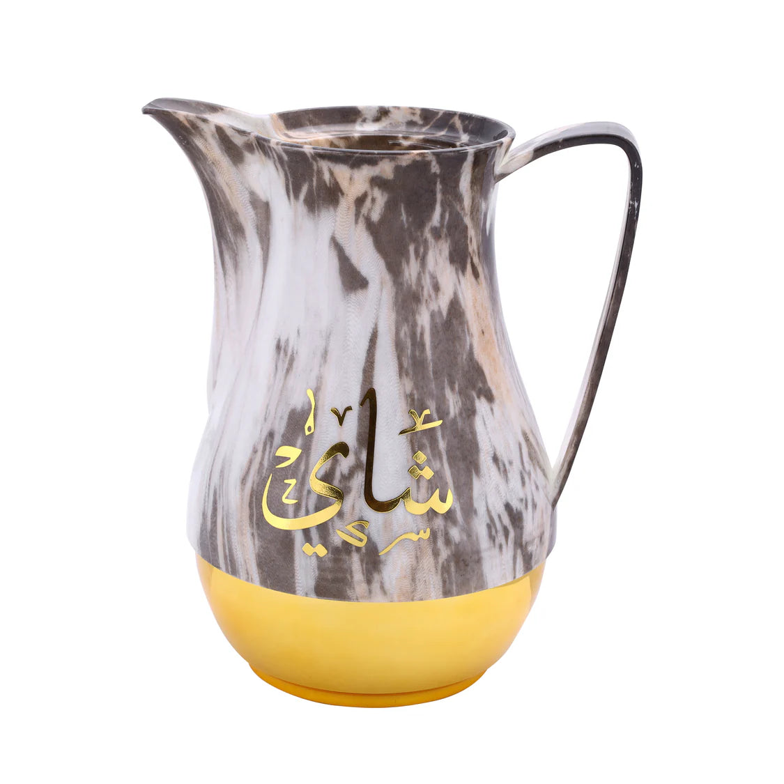 Royalford Double-Wall Marble Tea & Coffee Set – Multicolor, Leak-Proof, 1 L × 2