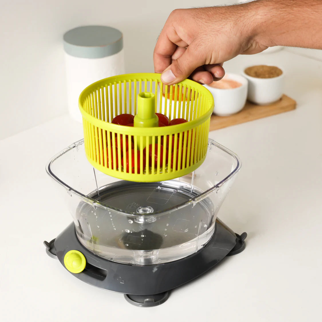Royalford Master Chopper | Multi-Purpose Manual Food Processor | Chopper, Beater & Spinner | Egg White Separator | Safety Lock | Easy Vegetable Chopping ( RFU9042)