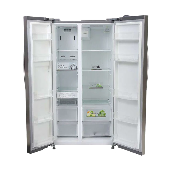 Midea Side By Side Refrigerator - 548 Ltr - Stainless Steel - (MDRS710FGF02)