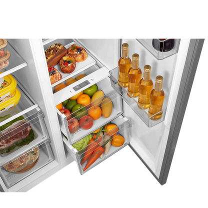 Midea Side By Side Refrigerator - 460Ltr - Stainless Steel - (MDRS619FGF46)