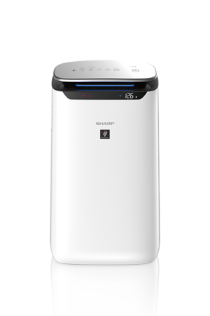SHARP 128 m² Air Purifier with High-Density Plasmacluster Ion, True HEPA Filter, Active Carbon Deodorizing Filter and 4 Smart Sensors – White – FP-J80SA-W