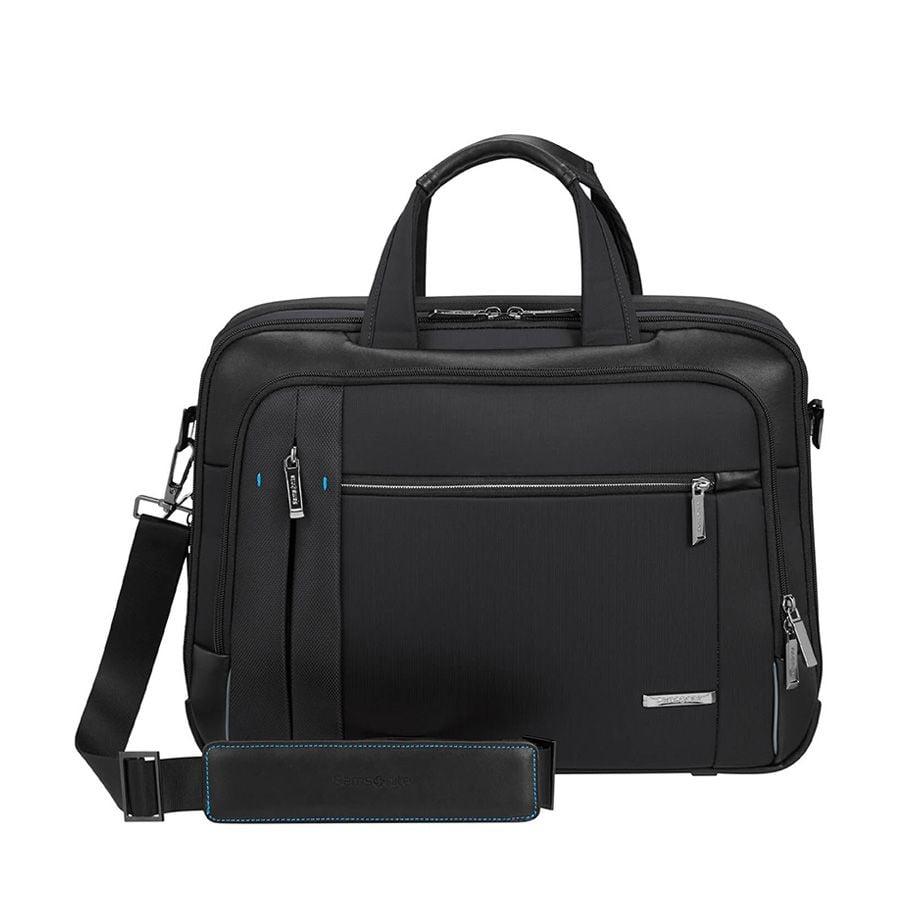 Samsonite Spectrolite 3.0 15.6-Inch Laptop Briefcase Black, Expandable 18-22L Capacity, Laptop and Tablet Compartments, Adjustable Shoulder Strap, Front Pocket, Nylon and Polyester, 42 × 32 × 13/21 cm, 1.4 kg