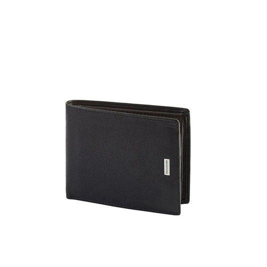 Samsonite NYX 3 SLG 039 Men's Slim Leather Bifold Wallet - Black