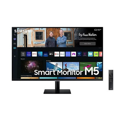 SAMSUNG 27 M5 Full HD Smart Monitor w/ Speakers Remote 1 Billion Color Smart TV apps Samsung TV Plus & Dex