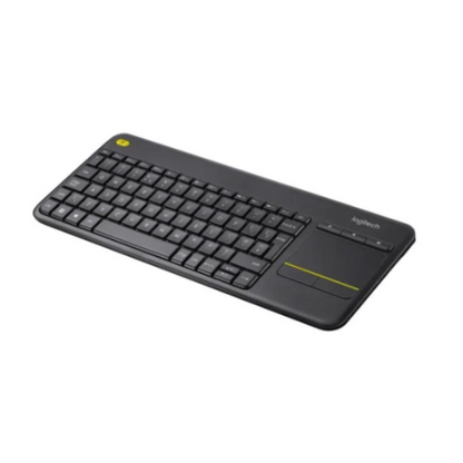 Logitech Wireless Keyboard K400 Plus With Touchpad for TV, Computers, Phones and Tablets Arabic / English - Black