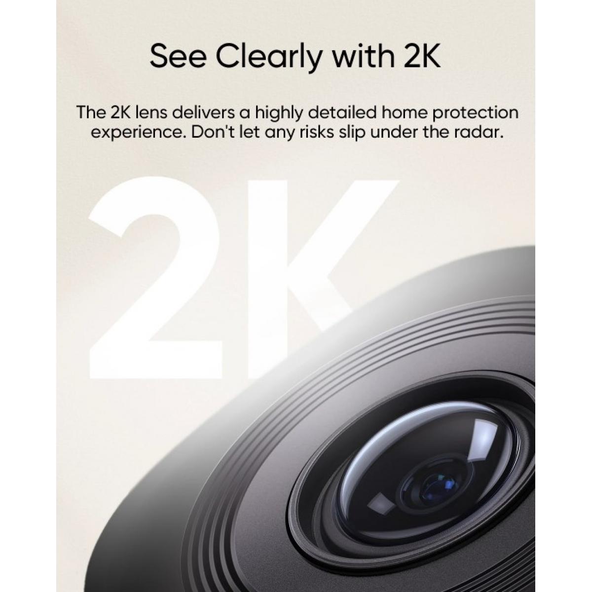 Eufy By Anker Wireless Indoor Security Camera C220 , 2K Resolution, 360° Pan and Tilt - T8W11321 - (White) - 18 Month Warranty