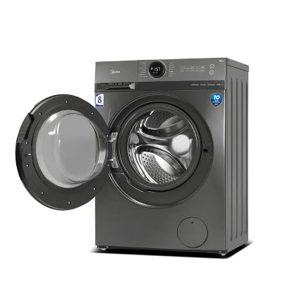 MIDEA Washing Machine 12 KG 15 Programs 1400 RPM A+++ - Gray MF200W120WB