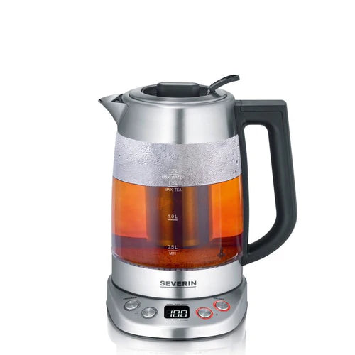 Severin Glass Electric Kettle for Water and Tea 1.7 Liters