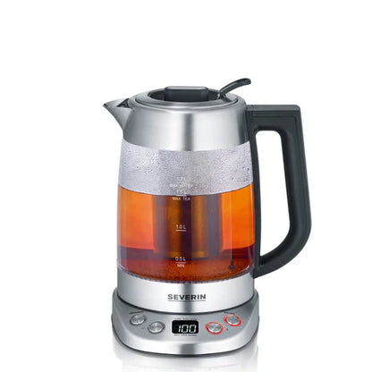 Severin Glass Electric Kettle for Water and Tea 1.7 Liters