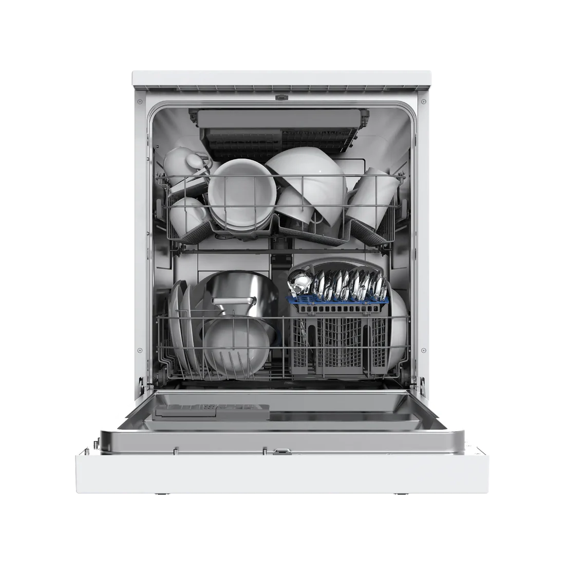 Midea Free Standing Dishwasher - 14 Place - 5 Programs - 3 sprays - White - (WQP14-5201C(W))