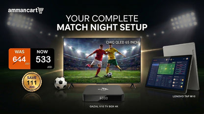 CHIQ QLED 65 & Gazal V10 TV Box 4K & Lenovo Tab M10