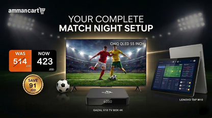 CHIQ QLED 55 & Gazal V10 TV Box 4K & Lenovo Tab M10