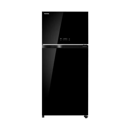 Toshiba Top Mount Refrigerator - 608 Ltr - Black-Glass - (GR-A820U(XK))