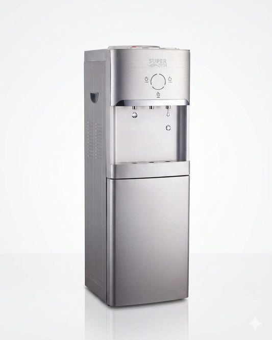 Super Tech Inverter Water Dispenser, 3 Taps, 7L Capacity, Storage Cabinet, Grey, RAX5-2-63LB
