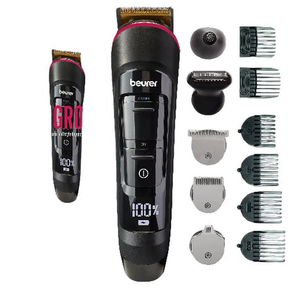 Beurer Body Groomer, 11 Attachments for Trimming and Shaving All Body Hair, Black