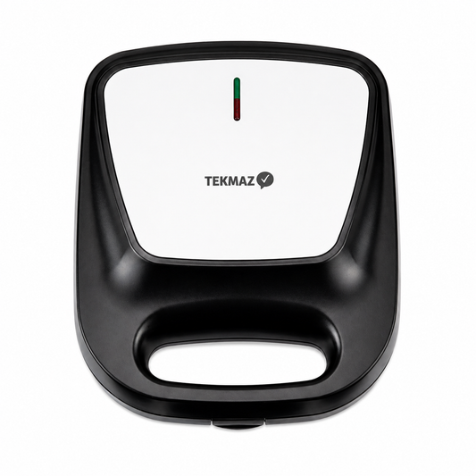 TEKMAZ Sandwich Maker – (1400W, 3-in-1, Black)