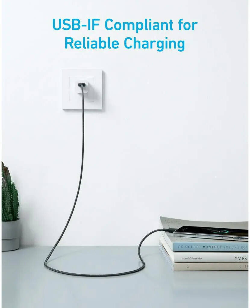 Anker 322 USB-A To USB-C Charging Cable, 15W Charging High Speed, Twist And Tangle Free, Up To 480Mbps Data Transfer, 12,000+ Bend Tested Lifespan, 1.8 Meter (6ft) Cable Length, White | A81H6H21