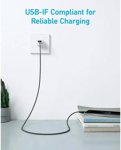 Anker 322 USB-A To USB-C Charging Cable, 15W Charging High Speed, Twist And Tangle Free, Up To 480Mbps Data Transfer, 12,000+ Bend Tested Lifespan, 1.8 Meter (6ft) Cable Length, White | A81H6H21