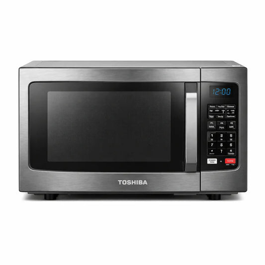 Toshiba Microwave - 42L - 1100 Watt - With Grill & Fan 3-in-1 - Black Stainless - (ML-EC42S(BS))