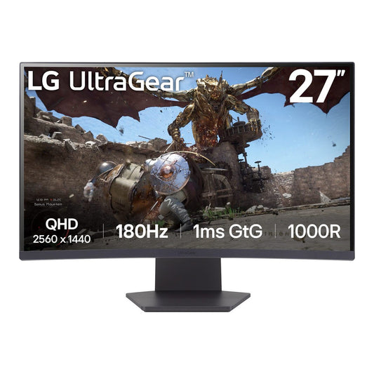 LG 27” UltraGear™ 1000R curved gaming monitor, QHD, 1ms (GtG), 180Hz, 2024