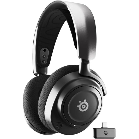 SteelSeries Arctis Nova 7 Wireless (Black) (2.4GHz/Bluetooth/USB-C/3.5mm) Spatial Surround 7.1 Gaming Headset w/ Neodymium Magnetic Driver Up To 38, AI-powered Noise Cancelling Mic, 38HR Battery For PC, Mac, PS5, PS4, Switch, Mobile