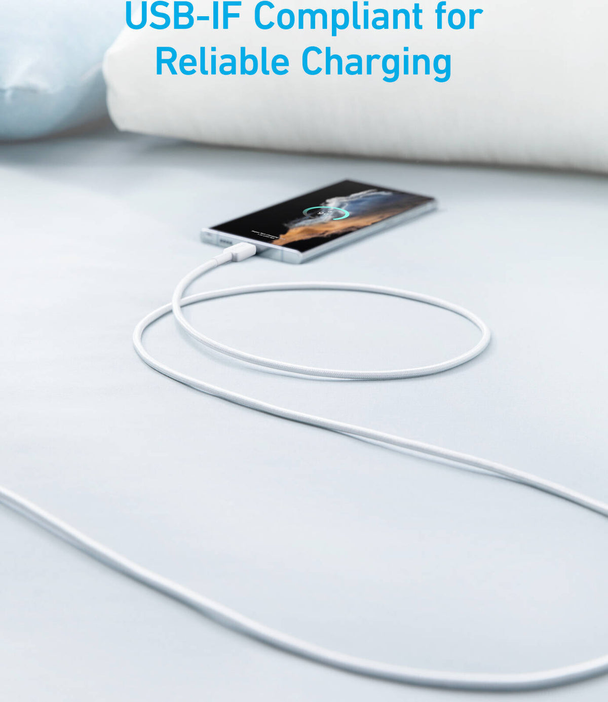 Anker 322 USB-A To USB-C Charging Cable, 15W Charging High Speed, Twist And Tangle Free, Up To 480Mbps Data Transfer, 12,000+ Bend Tested Lifespan, 1.8 Meter (6ft) Cable Length, White | A81H6H21
