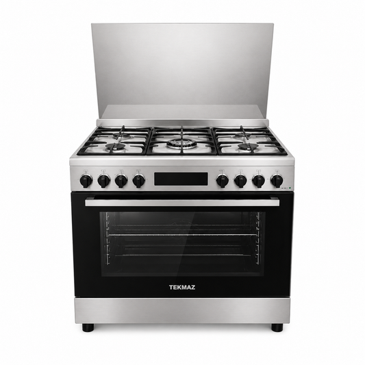 TEKMAZ Gas Oven – (90×60 cm, Stainless Steel)