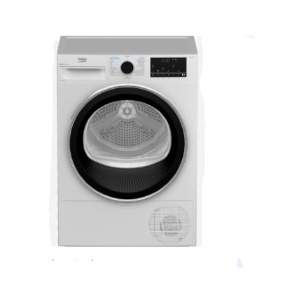 BEKO Dryer 8 kg 15 Programs A+++ Inverter Heat Pump IronFinish - White , Manhattan Gray 