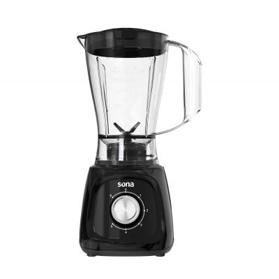 SONA Blender with grinder and Chopper 1.5 Liter 600 Watt 2 speeds - Black SB 1410 BK