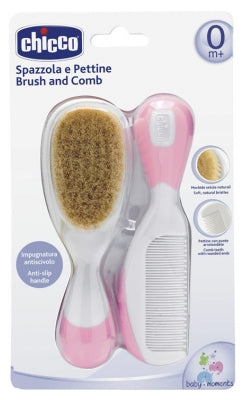 Brush and Comb 0 Month and + - Colour: Pink