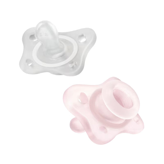 Chicco Physioforma Micro Silicone Pacifier - Months White and Pink 2 Units