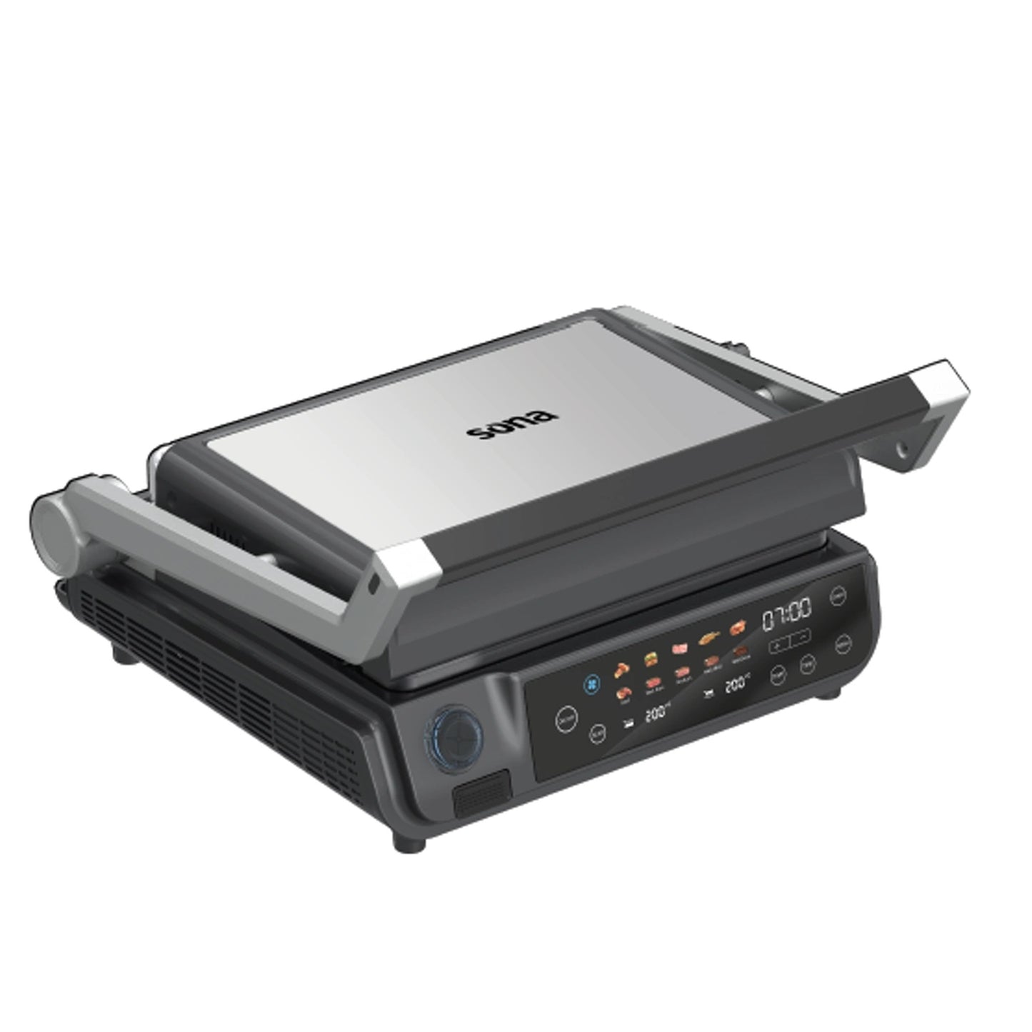 Sona Smokeless Contact grill 2000W 180° Flat Placement Digital display with a touchscreen
