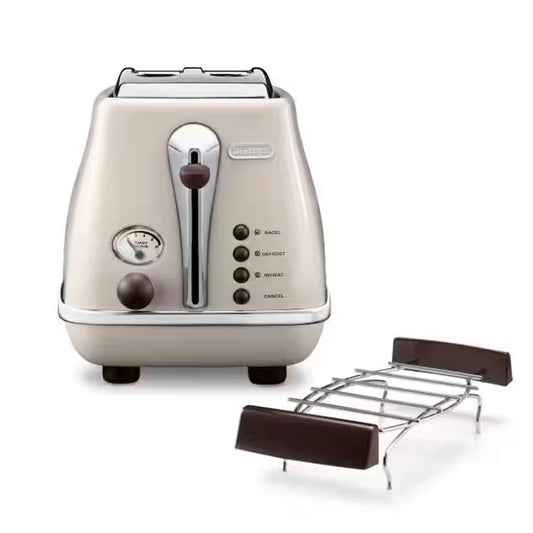 Delonghi Toaster with Vintage Design 2-Slice Capacity and 900W