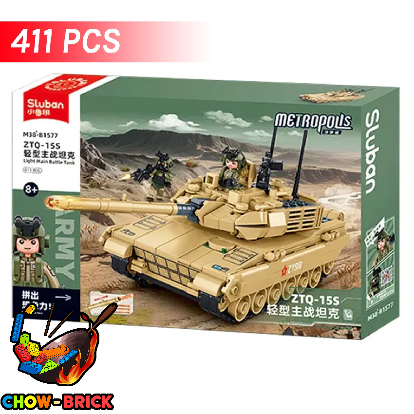 Sluban 1/44 M38-B1577 ZTQ-15S Type 15 Tank