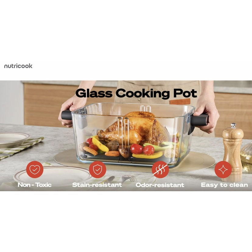Nutricook Healthi FLEX 7.6L Glass Air Fryer, 2200W, NC-AFH510