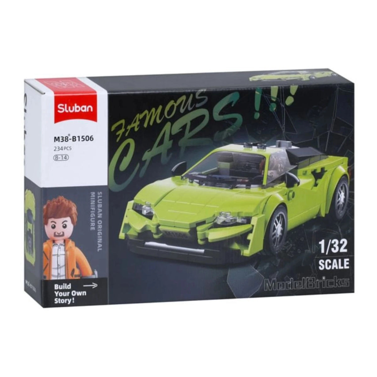 Sluban Famous Cars construction set car and figure 1:32 234 pieces M38-B1506