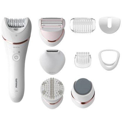 Philips Series 8000 Epilator, Wet And Dry Cordless Hair Removal And Skin Care System