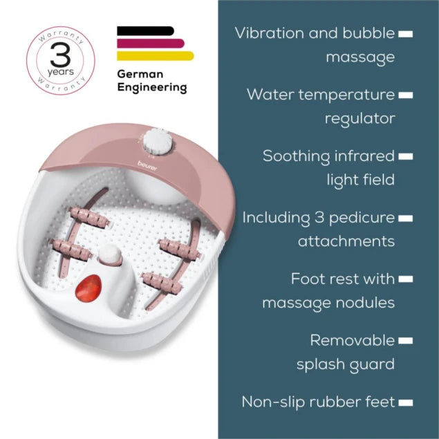 Beurer FB 20 Foot Spa Vibration and Bubble Massage