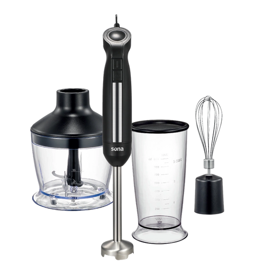 Sona Hand Blender With accessories  1200 W Black 600 ml