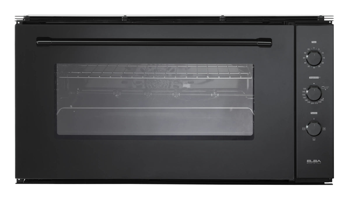 Elba Gas Oven Built-in 90 cm With 2 Fans Black