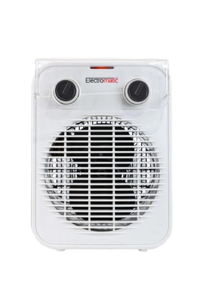 Electromatic Fan Heater 2000W & 2 Heat Setting With Safety Fuse Inside & Oscillation Function (FH223T-S)