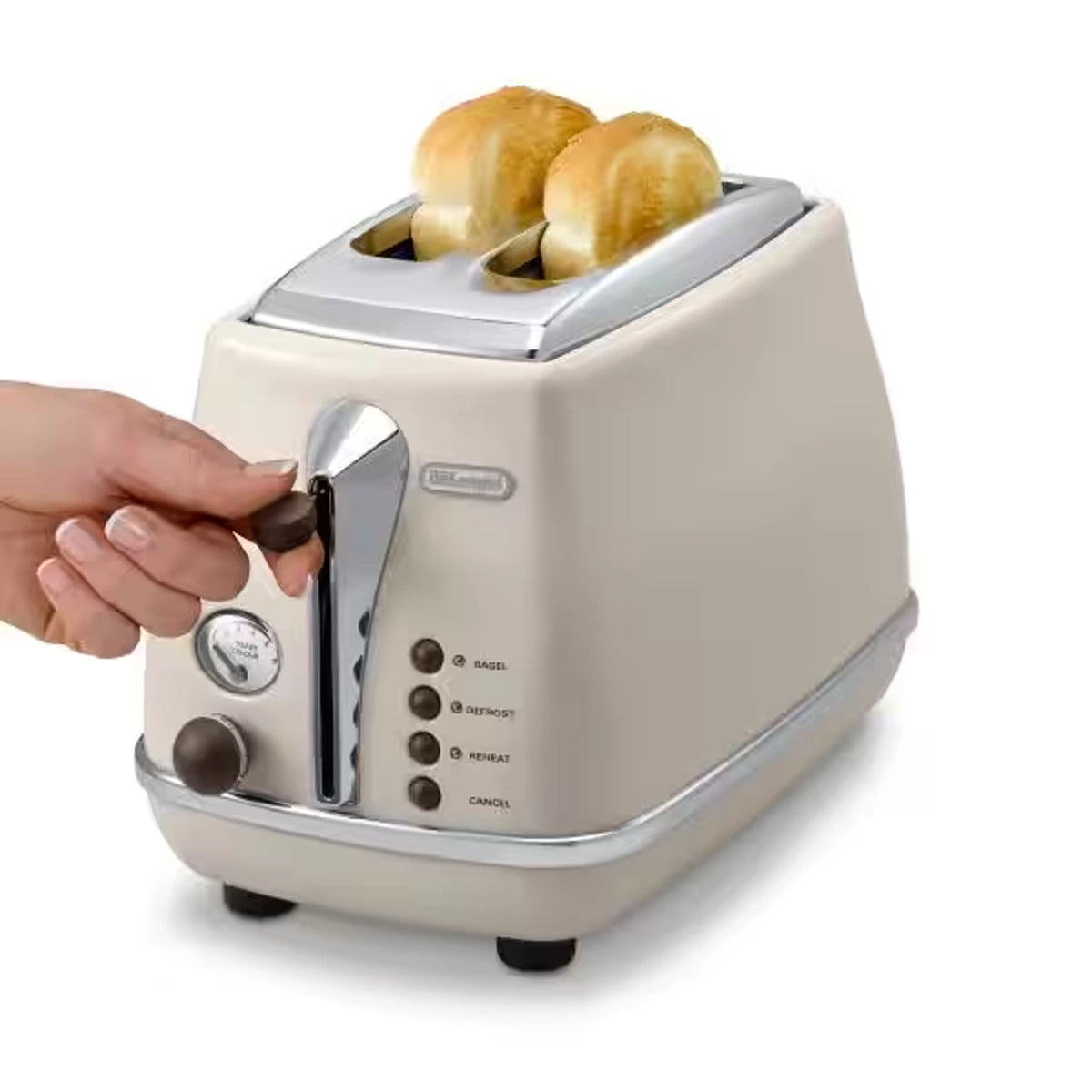 Delonghi Toaster with Vintage Design 2-Slice Capacity and 900W