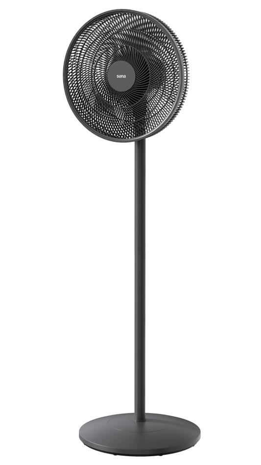 Sona Fan stand and table Black 16 Insh 3 Speeds 5 Blades
