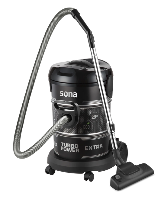 Sona Barrel Vacuum Cleaner 2400W with Air Blower and 25 Liter Metal Tank